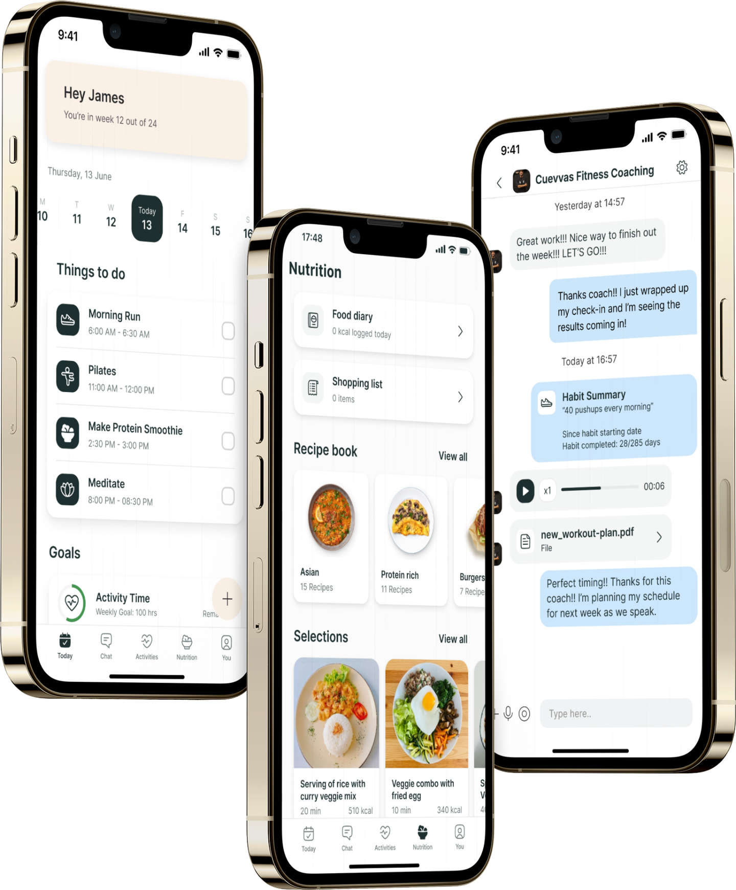 fitness app mockup
