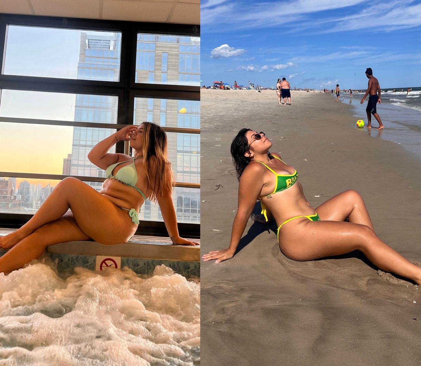 transformation photos in the beach