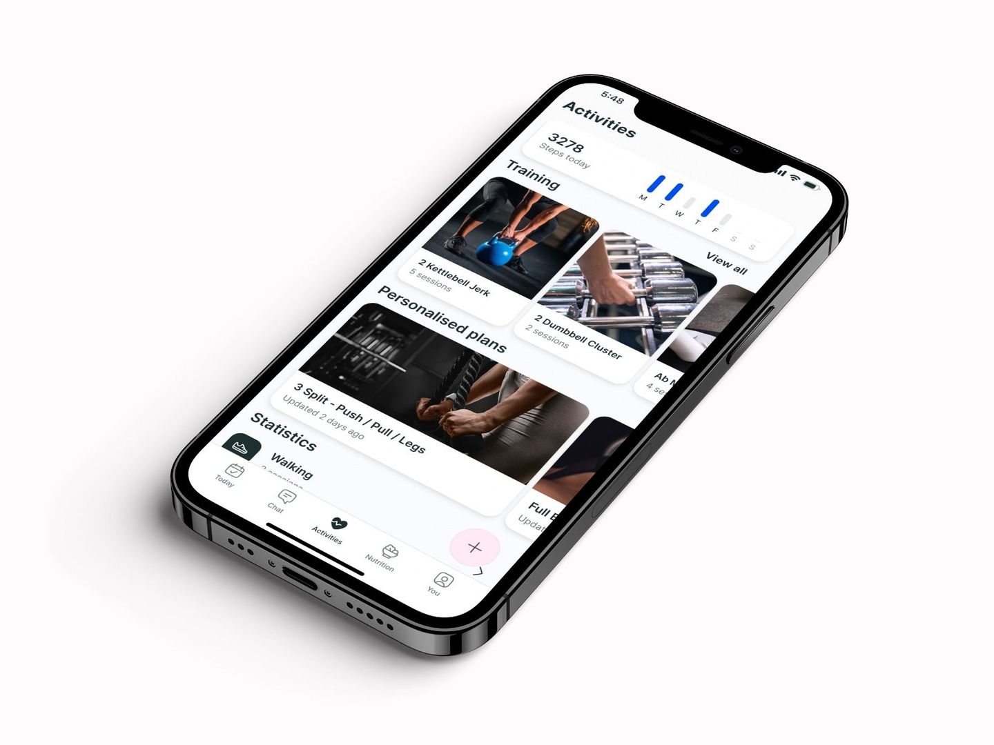 Another mockup of the coaching app showcasing more features.