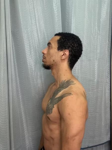 Same client, side view, midway