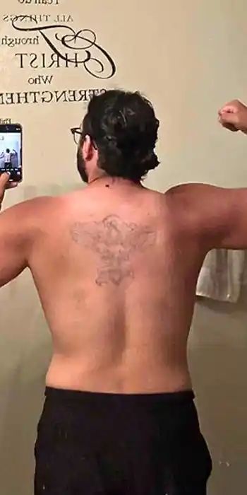 The same client after 6 months of coaching with Austin
