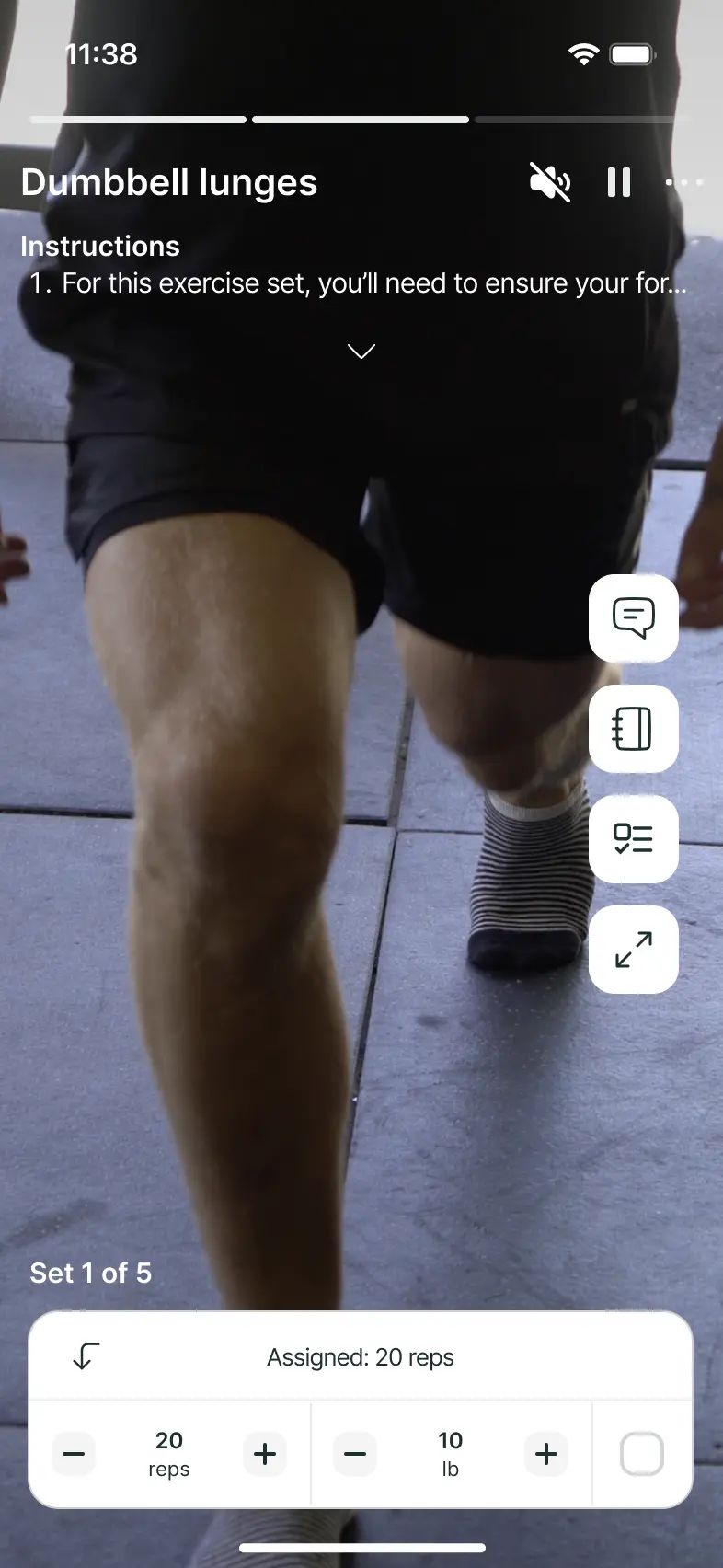Custom workouts in the Focused Intensity app