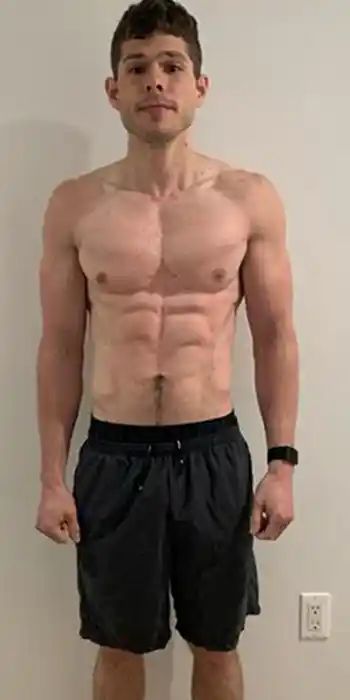 The same client after 8 weeks of coaching with Austin
